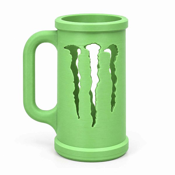 Suporte Lata De Energético Monster C/Alça 3d Verde Fosco