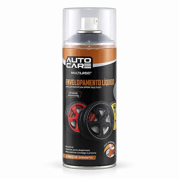 Spray de Envelopamento Líquido Grafite 400ml Multilaser