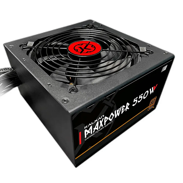 Fonte Gamer Atx Kalkan 550W 80 Plus Bronze Preto Pfc Ativo