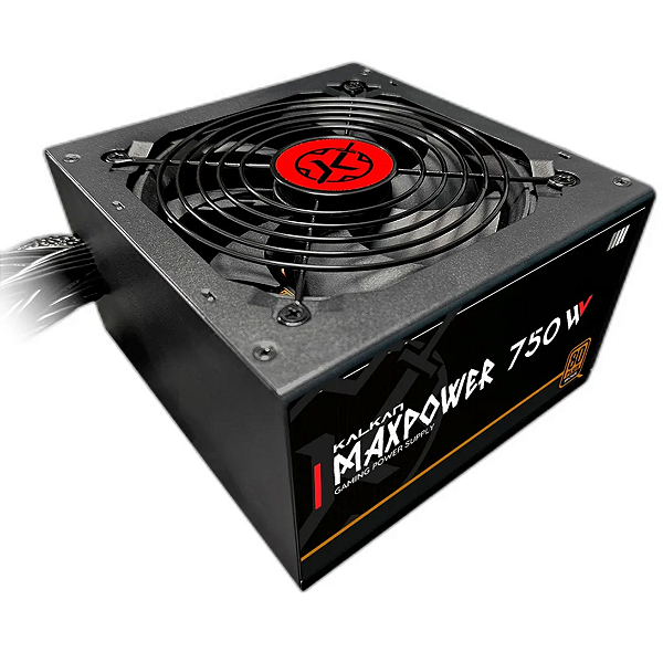 Fonte Gamer Atx Kalkan 750W 80 Plus Bronze Preto Pfc Ativo