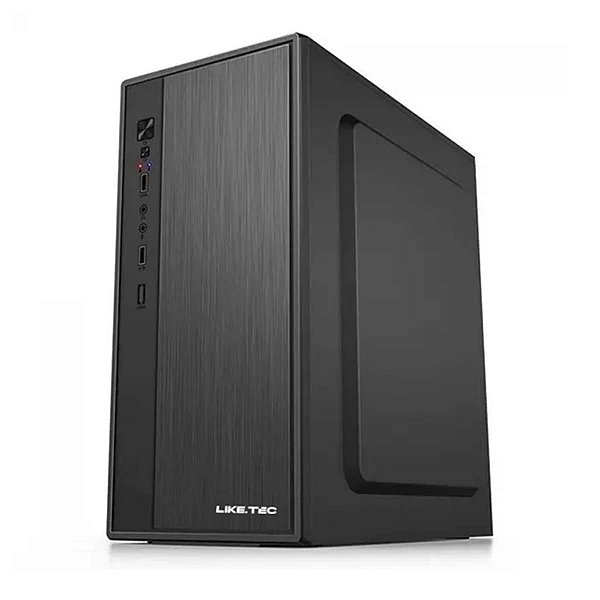 Gabinete Office Compacto F15 Mid Tower MATX Black Sem Fonte