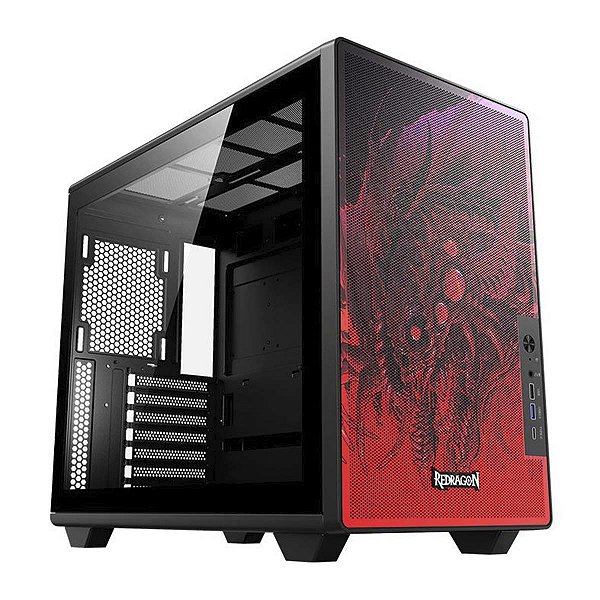 Gabinete Gamer Redragon Strafe Neo Preto Vermelho Ca-617B