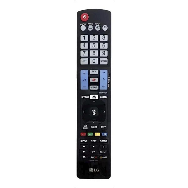 Controle Remoto Para Tv Lg Com Função 3D Abk74115502 Preto