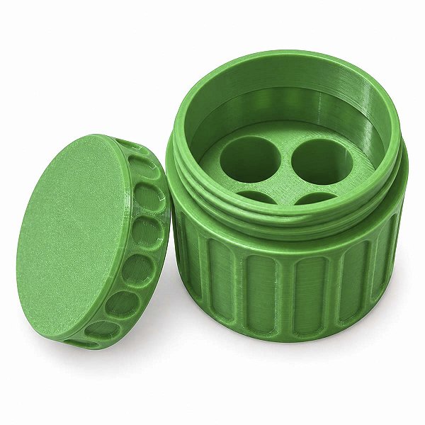 Porta Ampola 3ml Estojo Protetor 3d 4 Ampolas Verde