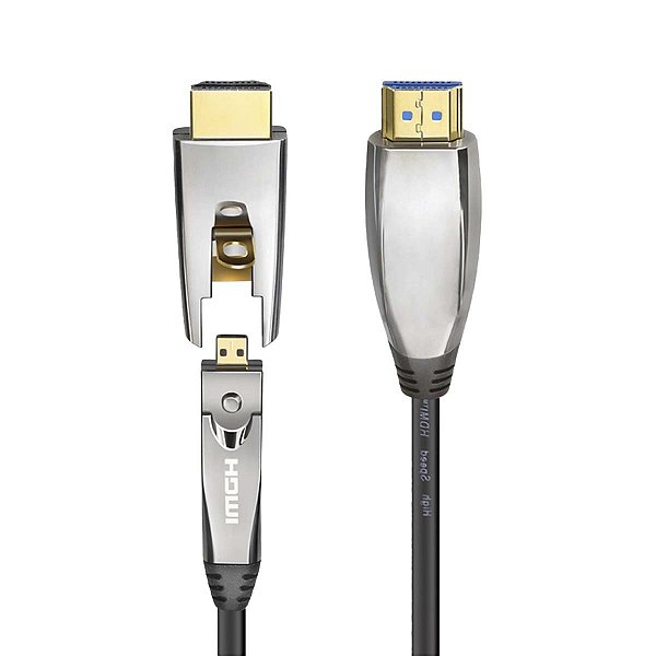 Cabo HDMI 2.1 8K 60Hz HDR 48Gbps 30m C/ Conector Destacável