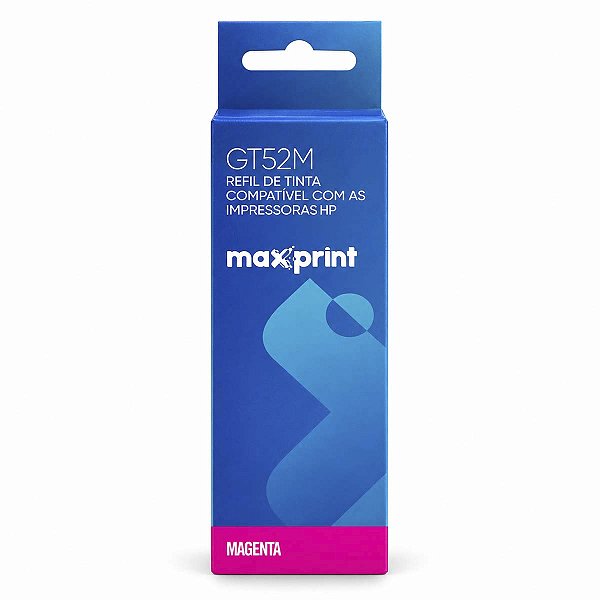 Refil De Tinta Magenta Compativel Hp Gt52m 100ml Maxprint