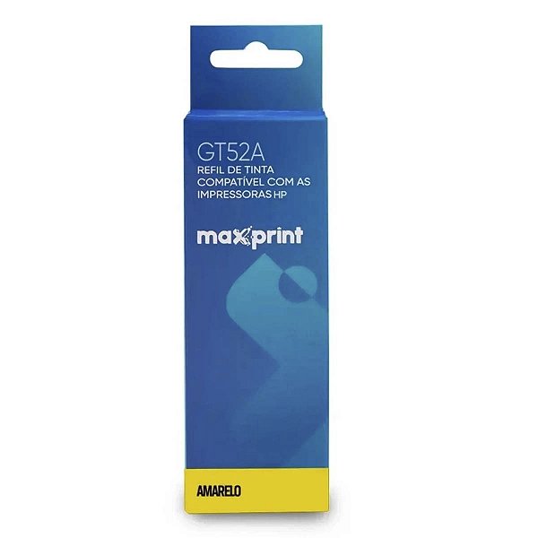 Refil De Tinta Compativel Hp Gt52a Amarelo 100ml Maxprint