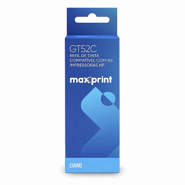 Refil De Tinta Compativel Hp Gt52c Ciano 100ml Maxprint