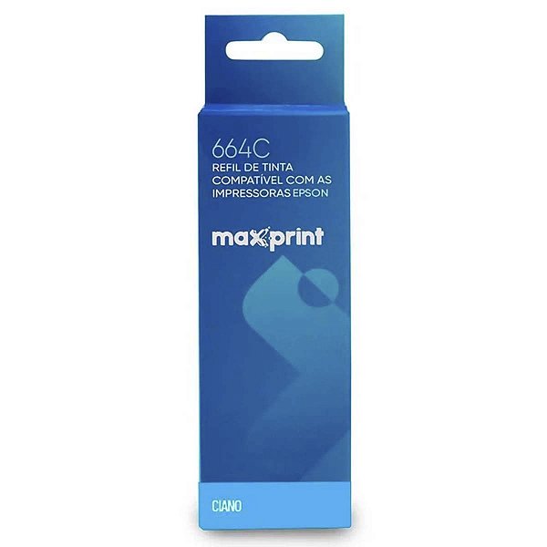 Refil De Tinta Ciano Maxprint 664C Compativel Epson 6112364