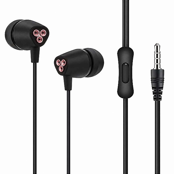 FONE DE OUVIDO COM MICROFONE P2 PRETO OEX FN200