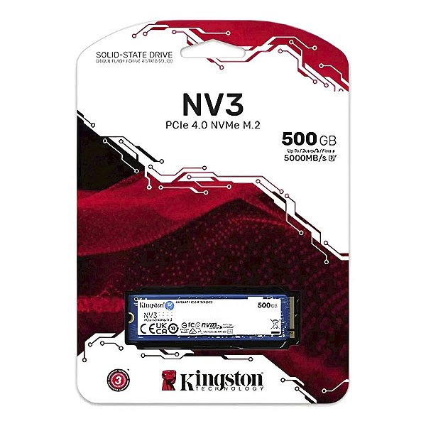 Ssd Kingston Nv3 500gb M2 2280 Nvme PciE SNV3S/500G