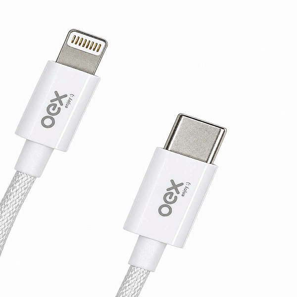 Cabo Usb-c Para Lightning 27w 1metro Branco Candy Oex Ce210
