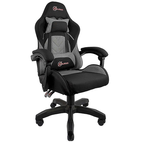 Cadeira Gamer Kalkan Astri Eclipse Preta e Cinza Até 140kg