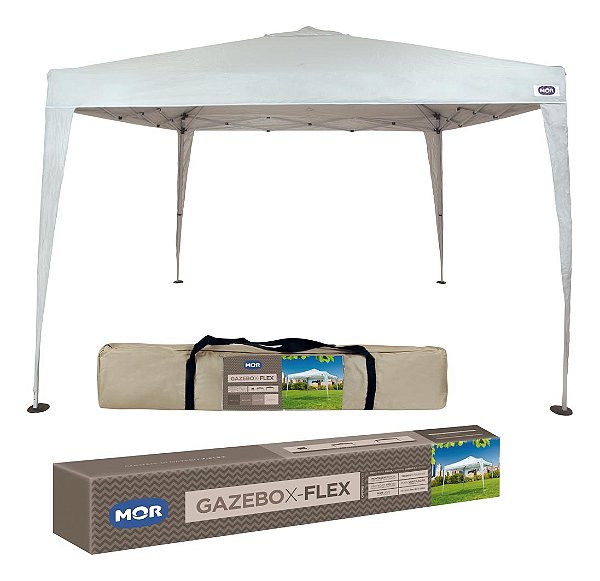 Gazebo Dobrável 3x3 Articulado X-flex 3m X 3m X 2.5m Branco