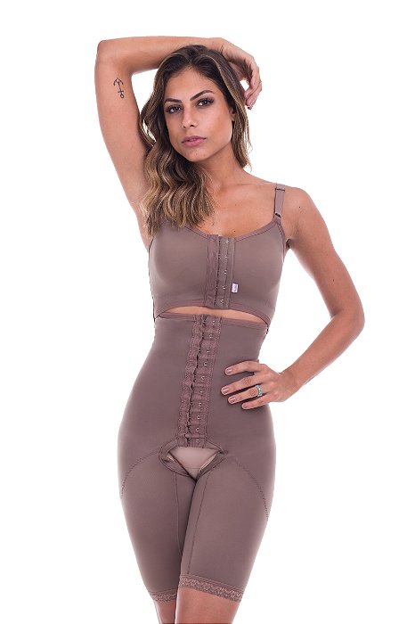 Cinta Modelador Bipartida Short, Alças Finas -Cirúrgica Biobela Premium 16326