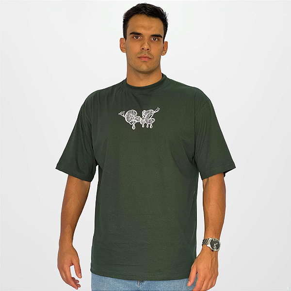 Camiseta Oversized Comics Verde