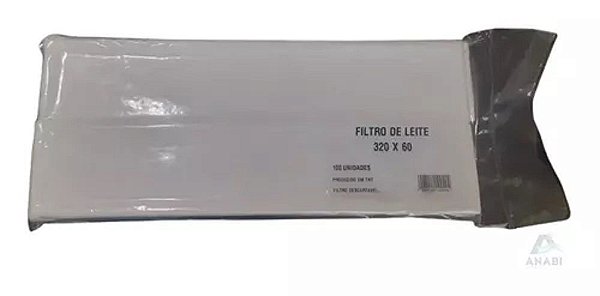 Filtro De Leite TNT Ordenha Canilazada 320 X 60  c/ 100 uni.