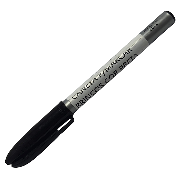 Caneta Para Marcar Brincos Cor Preta Walmur 623