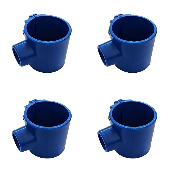 Kit 4 Abraçadeira para tubo PVC 50 X 1/2" com parafuso