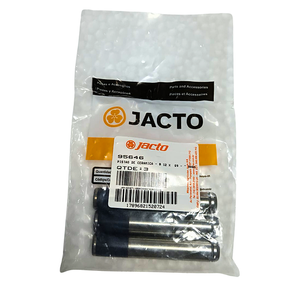 Kit 3 Pistão De Cerâmica  Lavadora Jacto J7000 Plus Original 95646