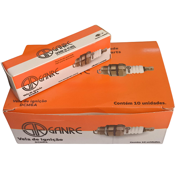 Kit 10 Velas Ignição Dcm6a Motosserras E Roçadeiras 2t Sanre