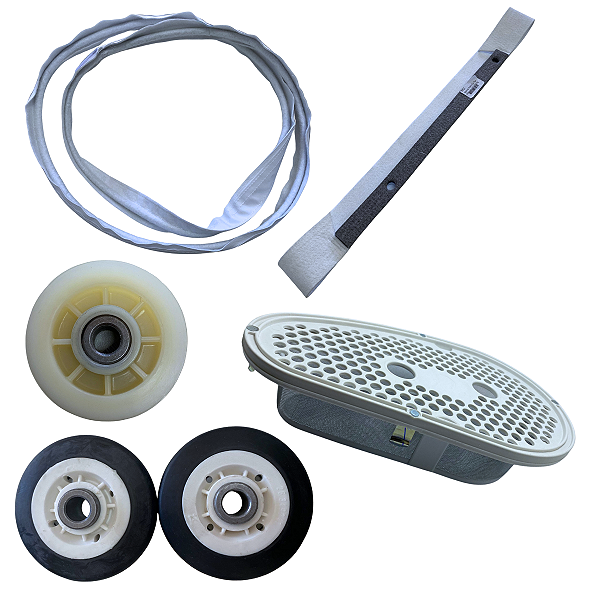 Kit Polia Anel Roldana Gaxeta Mancal Filtro SecadoraBrastemp