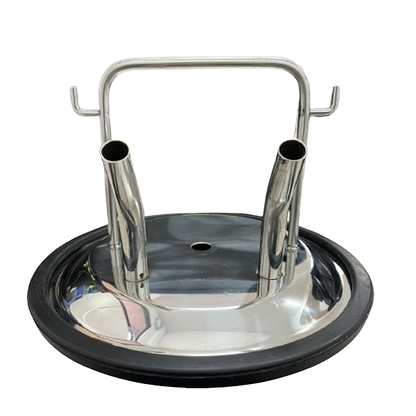Tampa Tarro Inox 40l 2 Entradas leite+1 junta  (Completa)