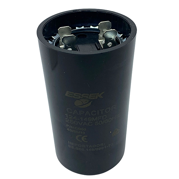 CAPACITOR DE PARTIDA MODELO CD60 124-149UF 250VAC/60HZ - MARCA ESSEK - CD6012420