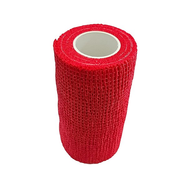 Bandagem Fita Para Atadura Elastica Vermelha 10cm x 4,5m