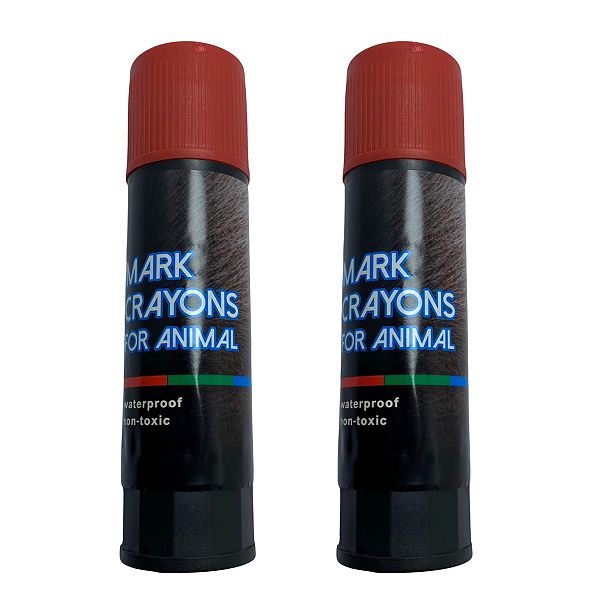 Kit 2un Bastão Tinta Vermelha P Marcação D Animais Importado