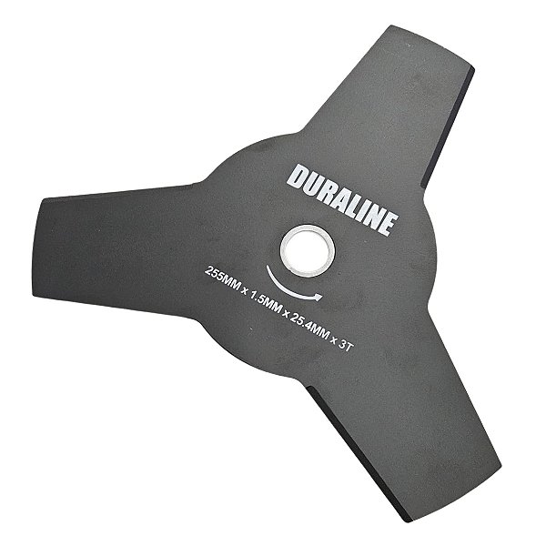 Lâmina De 3 Pontas Para Roçadeira 255mm X 1x1,5mm Universal