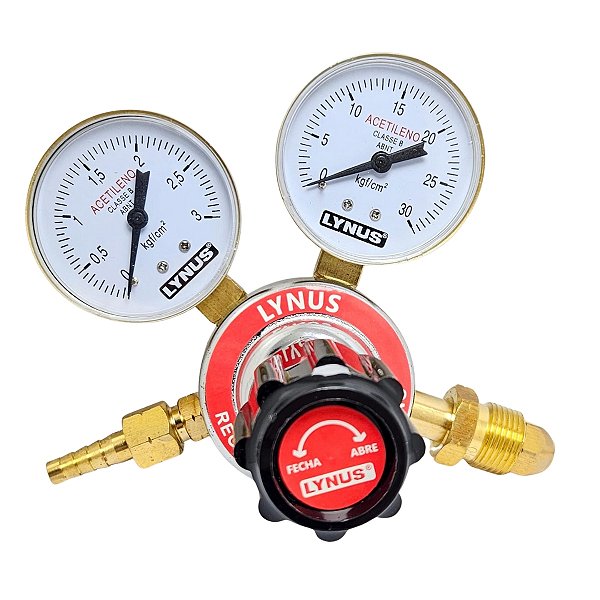 Regulador Manômetro De Pressão De Acetileno Lynus 138497