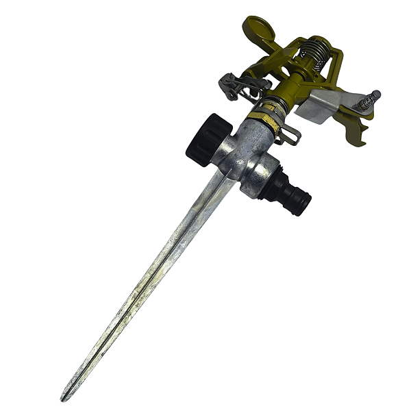 Aspersor Setorial de Impulso em Metal Ajustável 30 a 360 graus Irrigação Jardins e Hortas