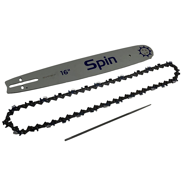 Kit Sabre 16+ Corrente 3/8 28D Motosserra Vulcan VSL450 550 + Lima