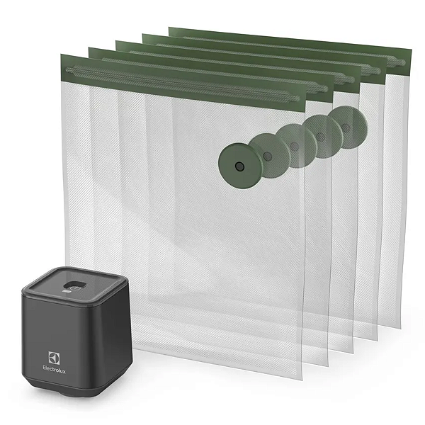 SELADORA A VÁCUO PORTÁTIL ELECTROLUX COM 5 SACOS HERMÉTICOS A23566401