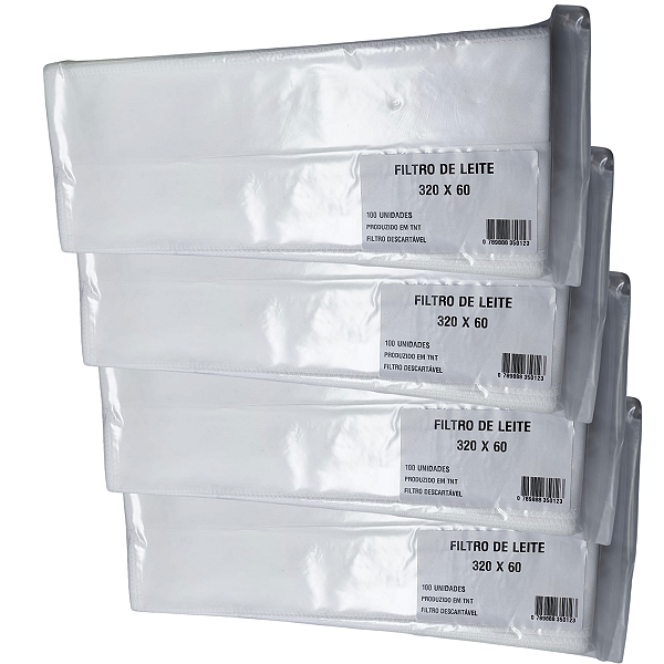 Filtro Leite TNT para Ordenha Canalizada 320 X 60 mm Descartável - 400 Un
