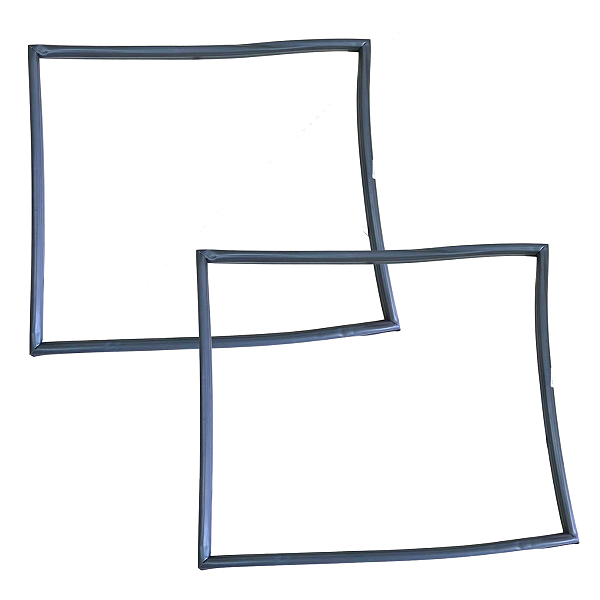 2 Borracha Gaxeta Porta Para Freezer Horizontal Consul Modelo CHB42 (Cinza) 68X58
