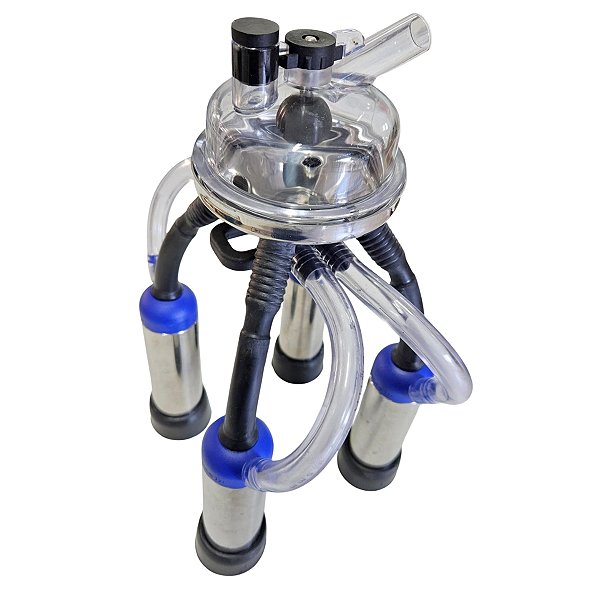 Kit Aranha Ordenha Coletor 450ml Teteira Capa Inox 1anel