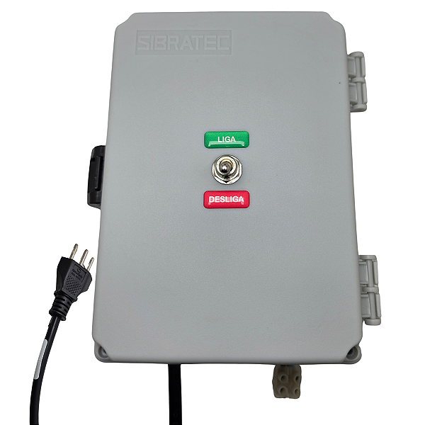 Caixa De Comando c/ fonte Chaveada 24V p/ 4 pulsadores eletronicos