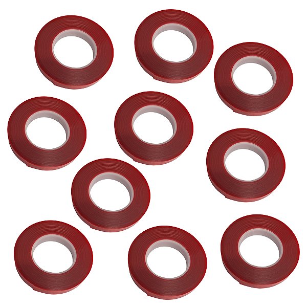 Kit 10 Rolos De Fita Vermelha Para Alceador Grampeador