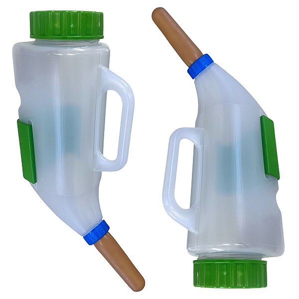Mamadeira Alimentador Bezerros Garrafa 2,5l C/ Suporte 02un