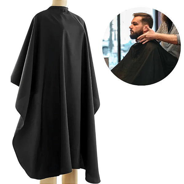 Capa de Corte Preto Para Salão Barbearia 140x120cm