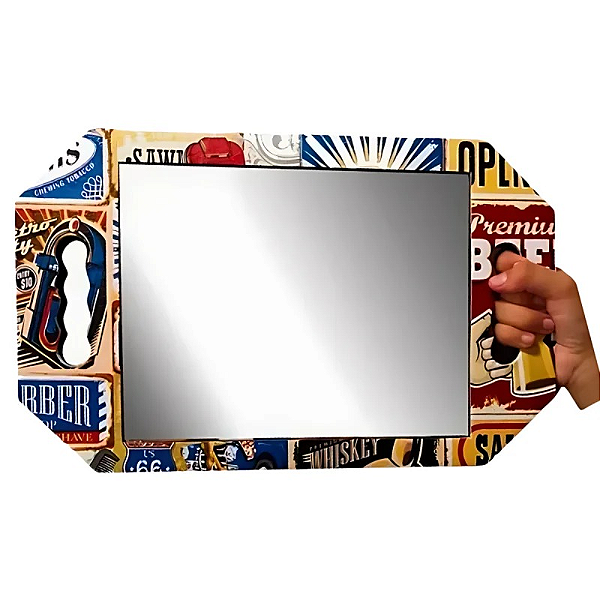 Espelho de Mão Profissional Barbershop