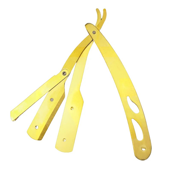 Navalhete Profissional Para Barbear - DOURADO