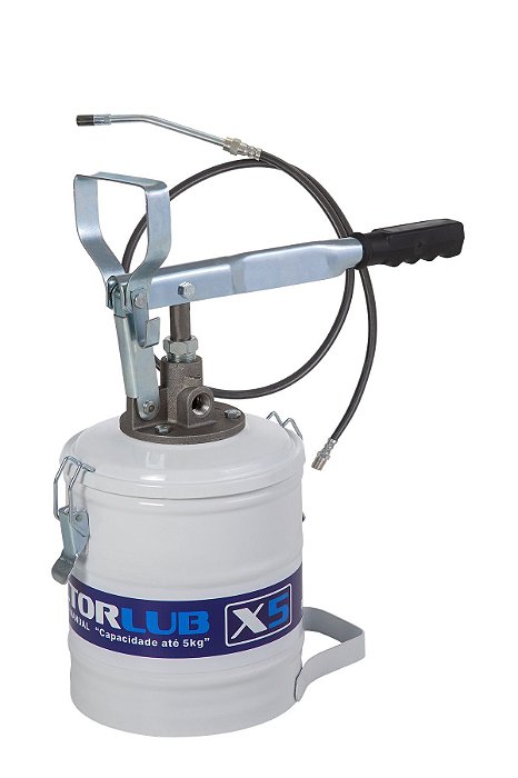 BOMBA DE GRAXA CAP.5KG MANG 1,3M BRANCA