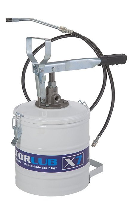BOMBA DE GRAXA MANUAL CAP.7KG MANG 1,3M BRANCA