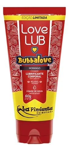 Love Lub Bubbalove Lubrificante Corporal Beijável Morango - La Pimienta - 60g 2026