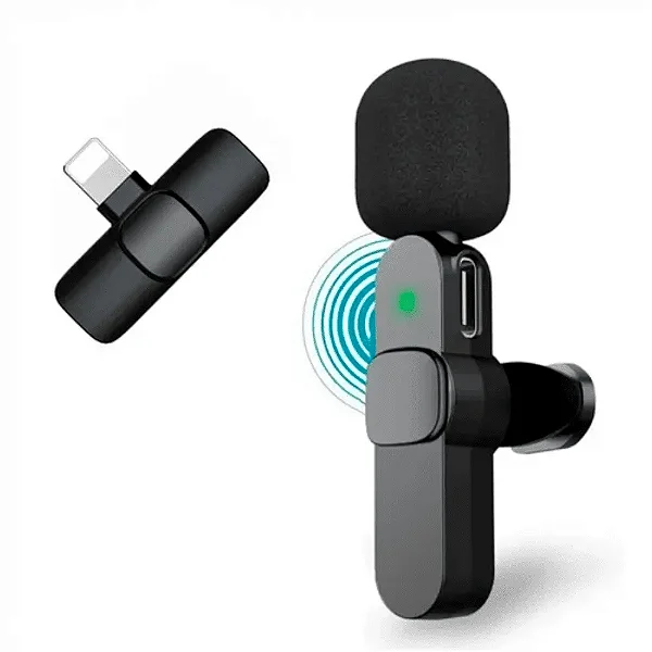 Microfone de lapela sem fio para dispositivos IOS 1 peça
