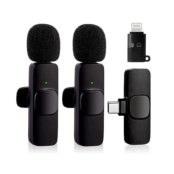 Microfone de lapela sem fio para telefone (Type C) 2 peças