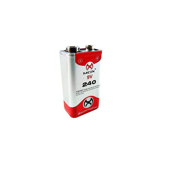BATERIA 9V RECARREGAVEL MOX MO-9V240